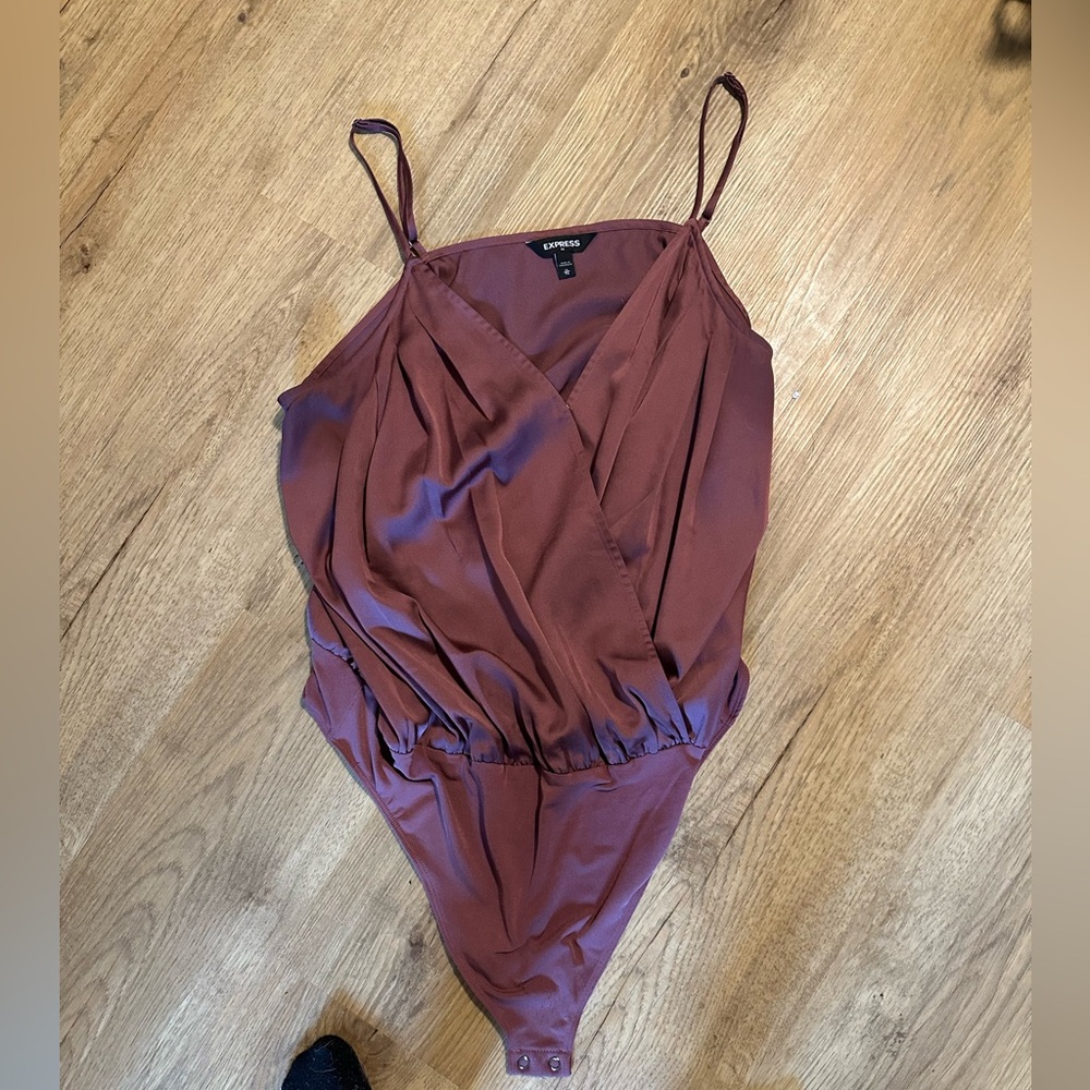 Express Maroon Bodysuit